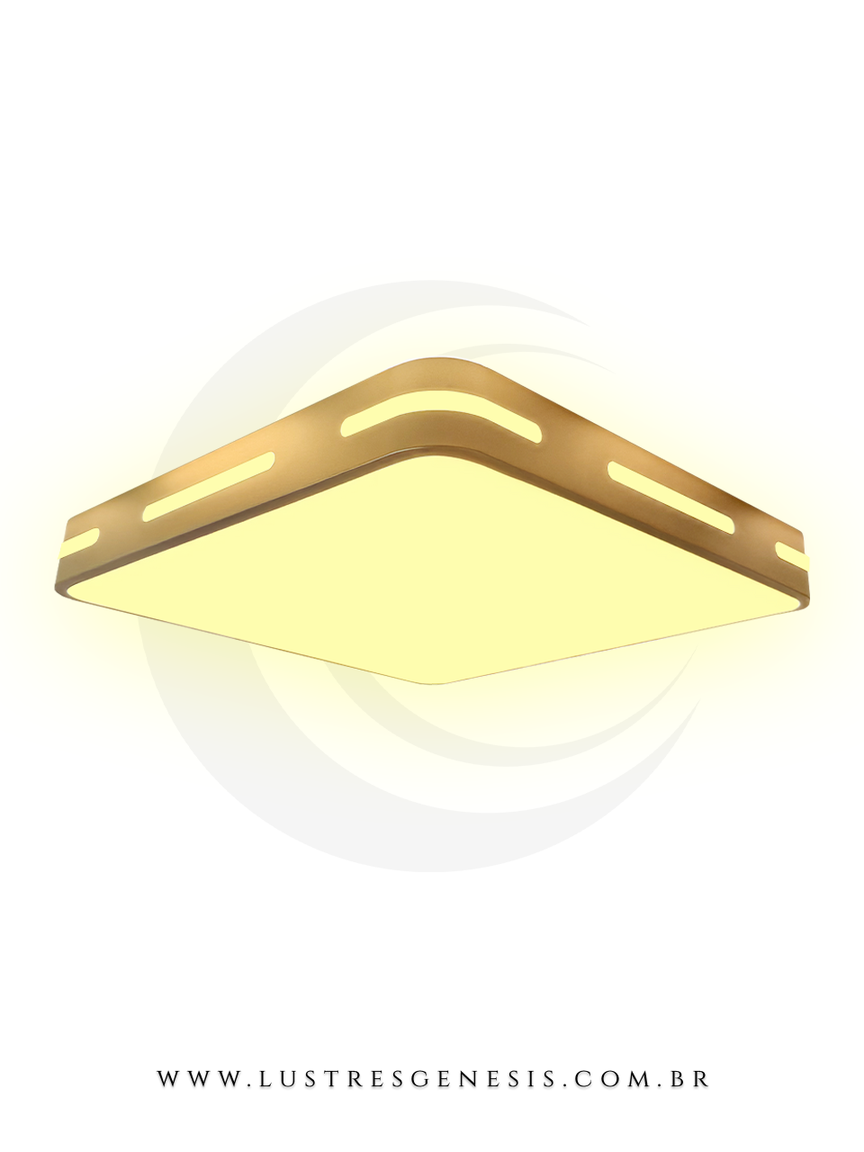 Plafon Moderno Supren Dourado